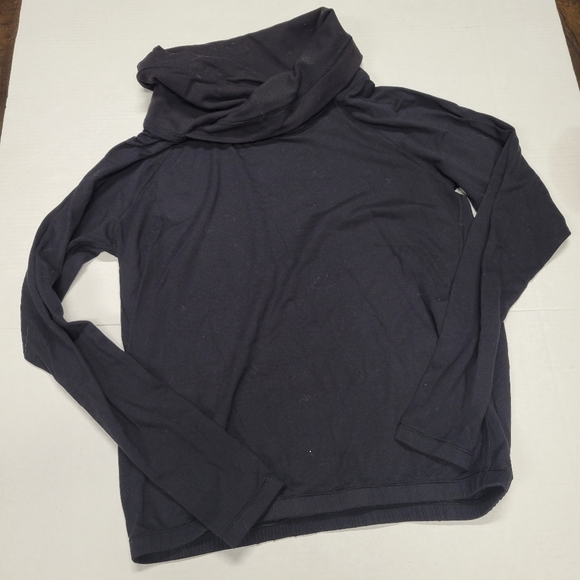 Lululemon Healthy Heart Pullover Cowl Neck Long Sleeve Sweater Top Size 4 Black - Picture 2 of 6